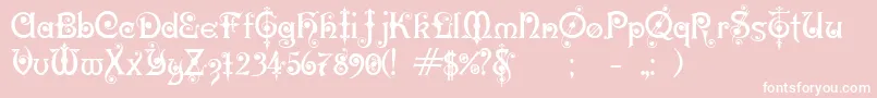 KarnacTwo Font – White Fonts on Pink Background