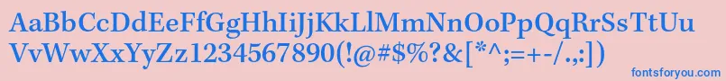 KeplerstdMediumcapt Font – Blue Fonts on Pink Background