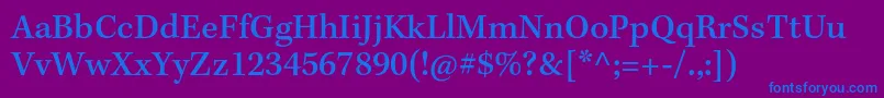 KeplerstdMediumcapt Font – Blue Fonts on Purple Background