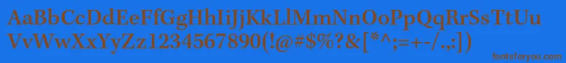 KeplerstdMediumcapt Font – Brown Fonts on Blue Background