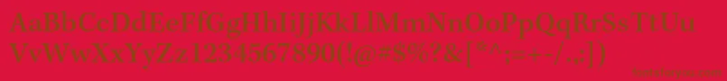 KeplerstdMediumcapt Font – Brown Fonts on Red Background