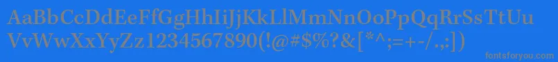 Шрифт KeplerstdMediumcapt – серые шрифты на синем фоне