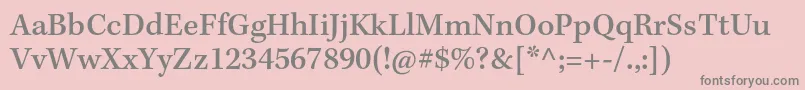 KeplerstdMediumcapt Font – Gray Fonts on Pink Background