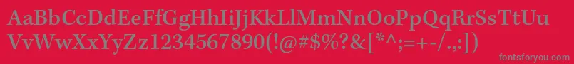 KeplerstdMediumcapt Font – Gray Fonts on Red Background