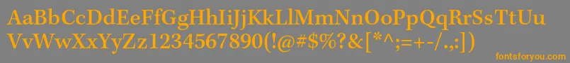 KeplerstdMediumcapt-Schriftart – Orangefarbene Schriften auf grauem Hintergrund