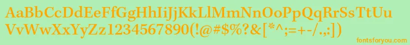 KeplerstdMediumcapt Font – Orange Fonts on Green Background