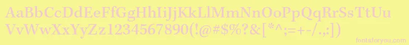 KeplerstdMediumcapt Font – Pink Fonts on Yellow Background