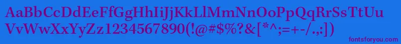 KeplerstdMediumcapt Font – Purple Fonts on Blue Background
