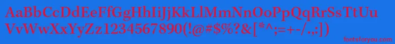 KeplerstdMediumcapt Font – Red Fonts on Blue Background