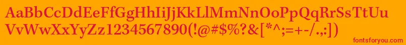 KeplerstdMediumcapt Font – Red Fonts on Orange Background