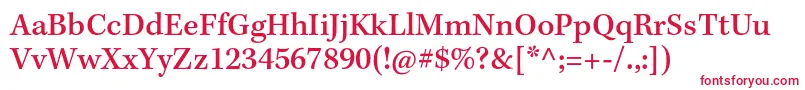 KeplerstdMediumcapt Font – Red Fonts on White Background