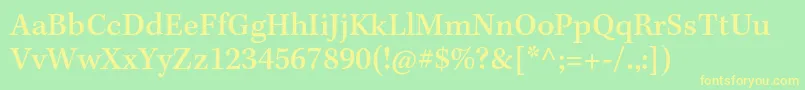 KeplerstdMediumcapt Font – Yellow Fonts on Green Background