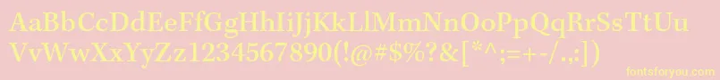 KeplerstdMediumcapt Font – Yellow Fonts on Pink Background