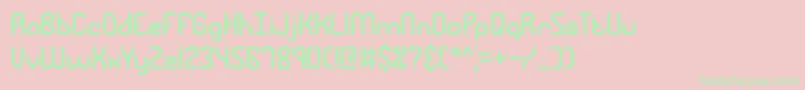 RamblingBrk Font – Green Fonts on Pink Background