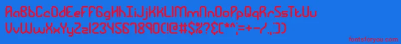 RamblingBrk Font – Red Fonts on Blue Background