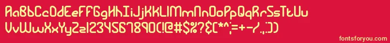 RamblingBrk Font – Yellow Fonts on Red Background