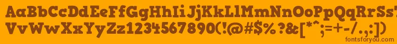 HvdComicSerifPro Font – Brown Fonts on Orange Background