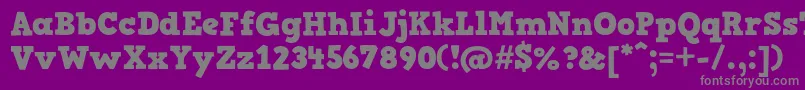 HvdComicSerifPro Font – Gray Fonts on Purple Background