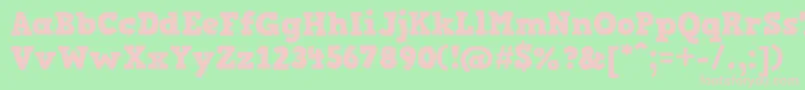 HvdComicSerifPro Font – Pink Fonts on Green Background