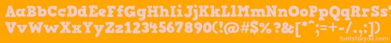 HvdComicSerifPro Font – Pink Fonts on Orange Background