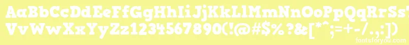 HvdComicSerifPro Font – White Fonts on Yellow Background