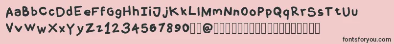CoquerliRegular Font – Black Fonts on Pink Background