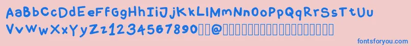 Шрифт CoquerliRegular – синие шрифты на розовом фоне