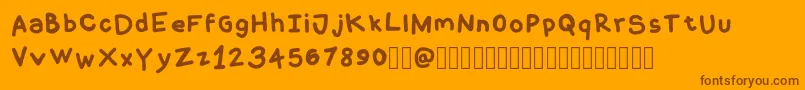 Подробнее о шрифте CoquerliRegular Шрифт CoquerliRegular – коричневые шрифты на оранжевом фоне