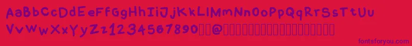 CoquerliRegular Font – Purple Fonts on Red Background