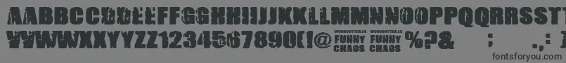 FunnyChaos Font – Black Fonts on Gray Background