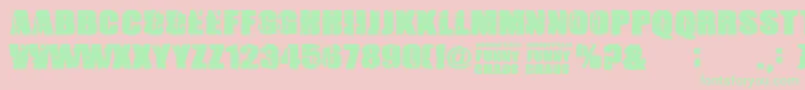 FunnyChaos Font – Green Fonts on Pink Background