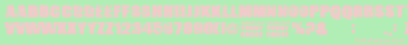 フォントFunnyChaos – 緑の背景にピンクのフォント