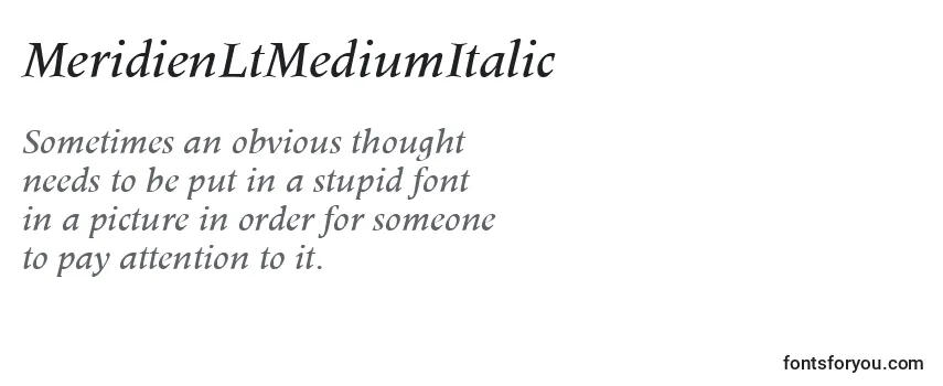Шрифт MeridienLtMediumItalic