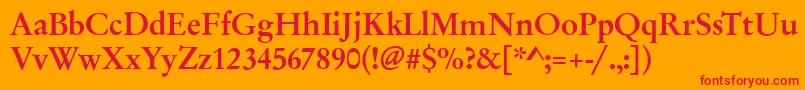 GarfeldOriginalBold Font – Red Fonts on Orange Background