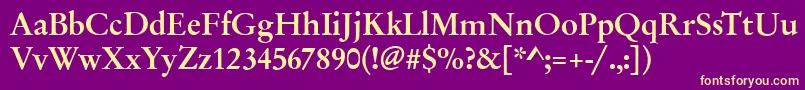 GarfeldOriginalBold Font – Yellow Fonts on Purple Background