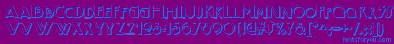 Boogienightsshadownf Font – Blue Fonts on Purple Background