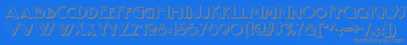 Boogienightsshadownf Font – Gray Fonts on Blue Background