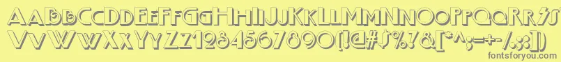 Boogienightsshadownf Font – Gray Fonts on Yellow Background