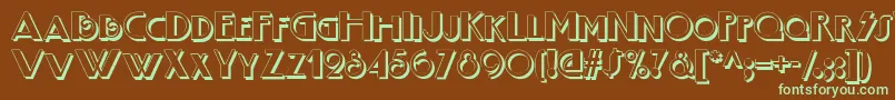 Boogienightsshadownf Font – Green Fonts on Brown Background