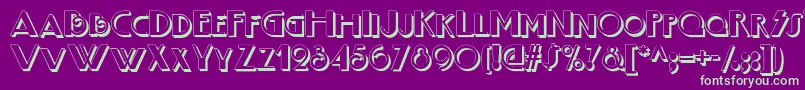 Boogienightsshadownf Font – Green Fonts on Purple Background