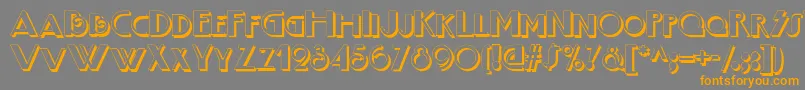 Boogienightsshadownf Font – Orange Fonts on Gray Background