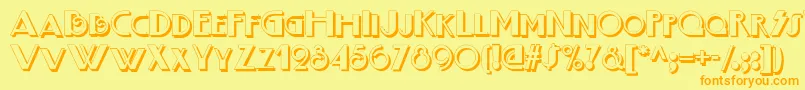 Boogienightsshadownf Font – Orange Fonts on Yellow Background