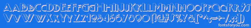 Boogienightsshadownf Font – Pink Fonts on Blue Background