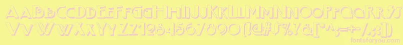 Boogienightsshadownf Font – Pink Fonts on Yellow Background