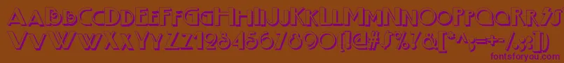 Boogienightsshadownf Font – Purple Fonts on Brown Background