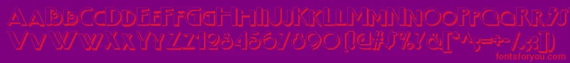 Boogienightsshadownf Font – Red Fonts on Purple Background