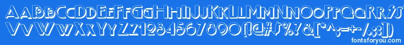 Boogienightsshadownf Font – White Fonts on Blue Background