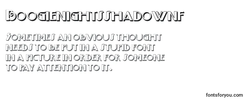 Boogienightsshadownf Font