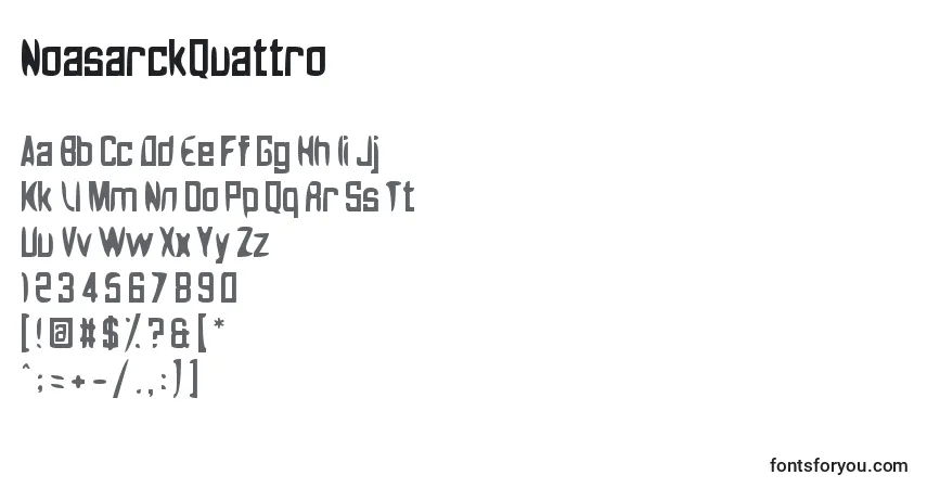 Шрифт NoasarckQuattro – алфавит, цифры, специальные символы