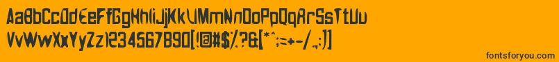 NoasarckQuattro Font – Black Fonts on Orange Background